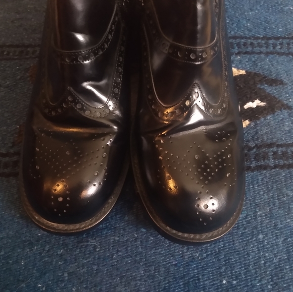 90s Y2K Clueless Oxford High Heel Boots Size 10 - Picture 2 of 8